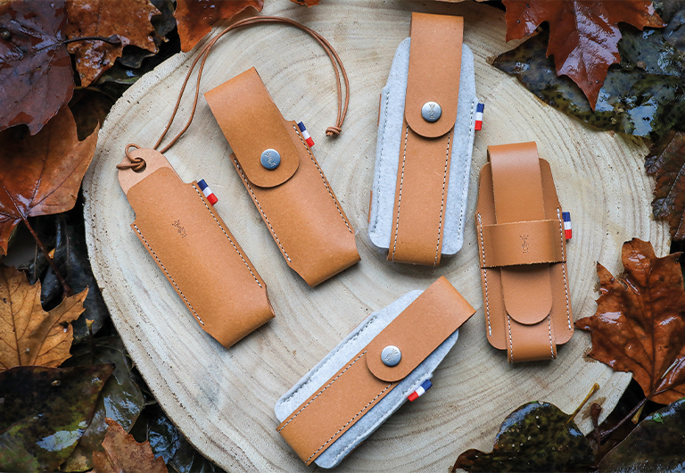 Messer Etui Aus Leder - Vernietete Messertasche Für Sicheren Transport