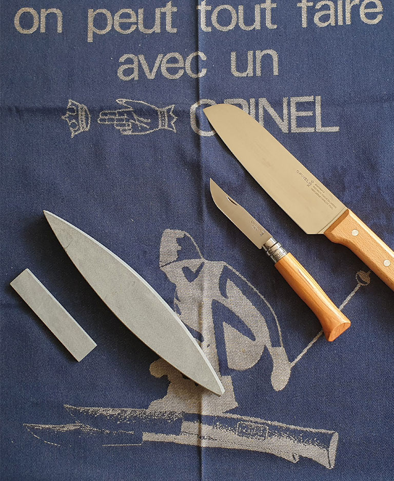 Piedras para afilar cuchillos, navajas y herramientas