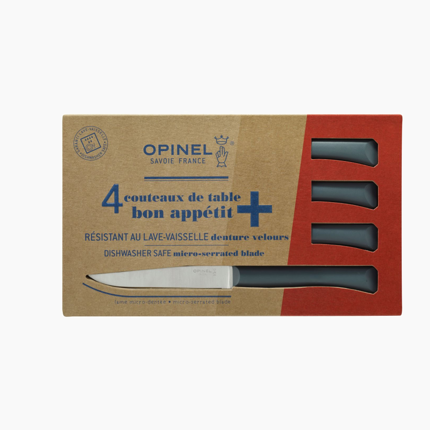 Set of 4 table knives N°125 Bon Appetit + Grey