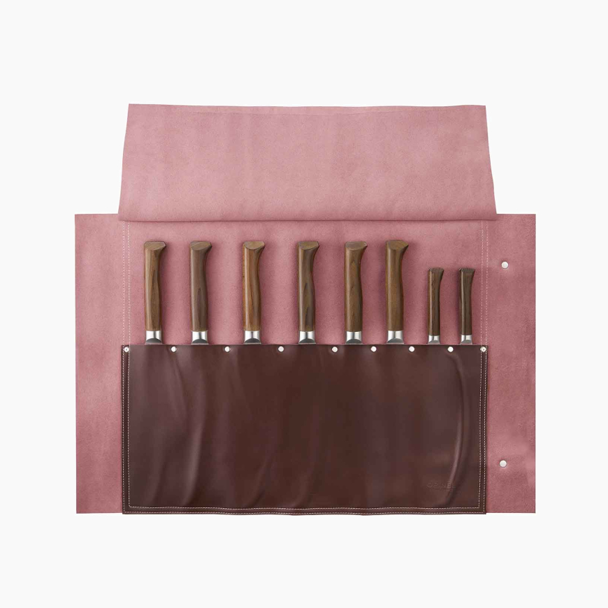 Natte simili pour 8 couteaux de cuisine