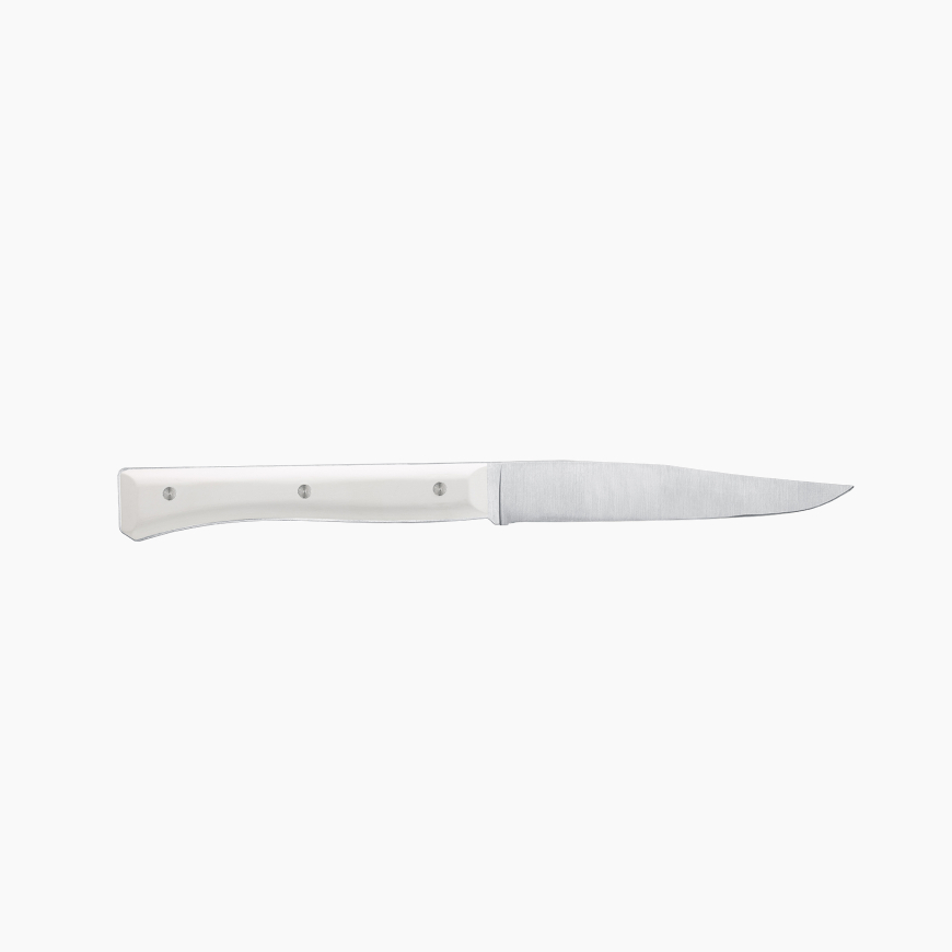 Set of 4 Facette White table knives