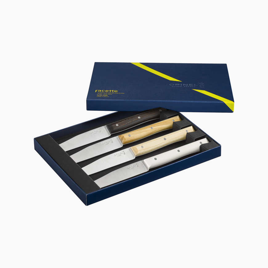 Set of 4 Facette Mixed table knives