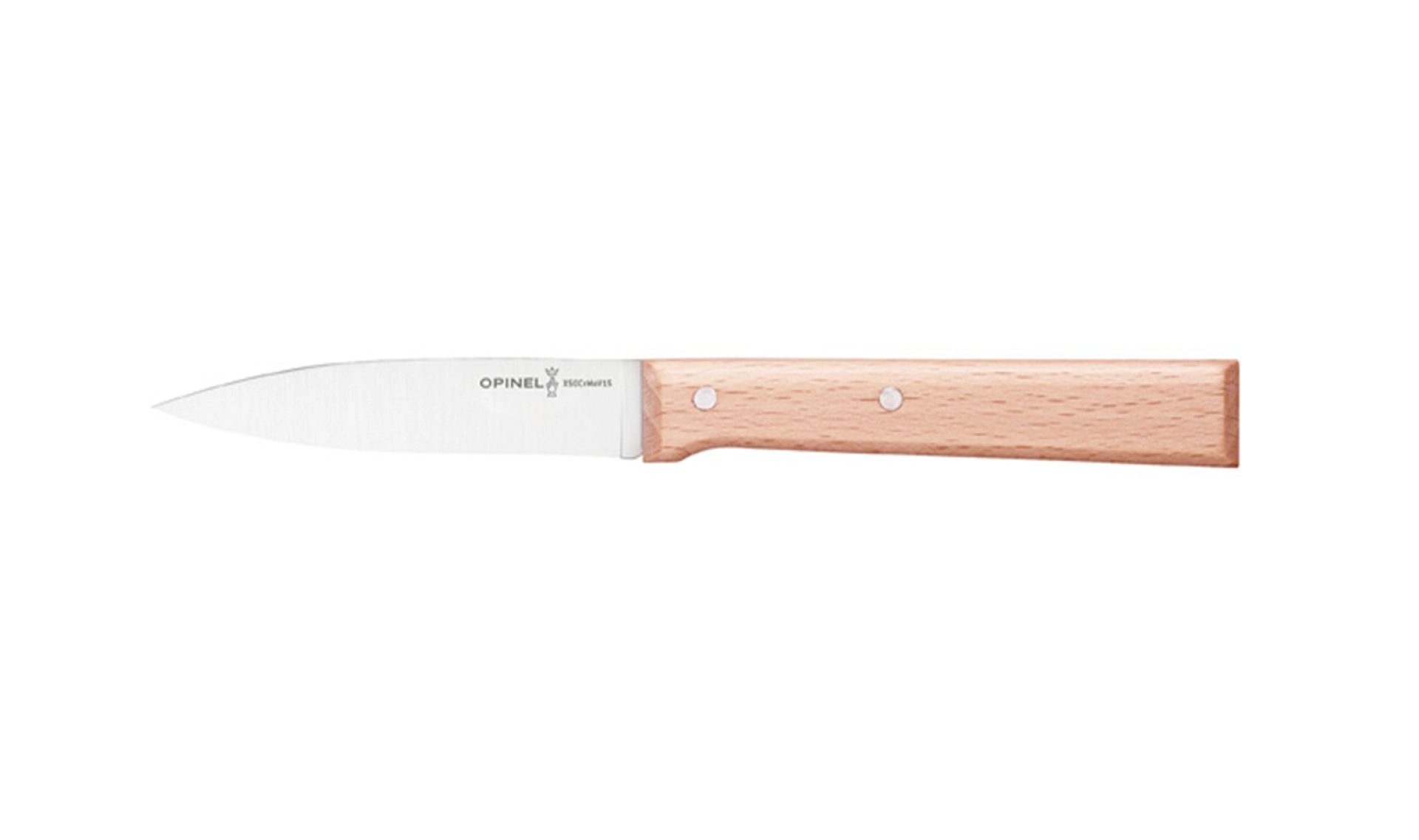 Opinel - Küchenmesser Office N°126 Parallel - Personalisierbar - Glatte Klinge aus rostfreiem Stahl 8 cm - Griff Buchenholz