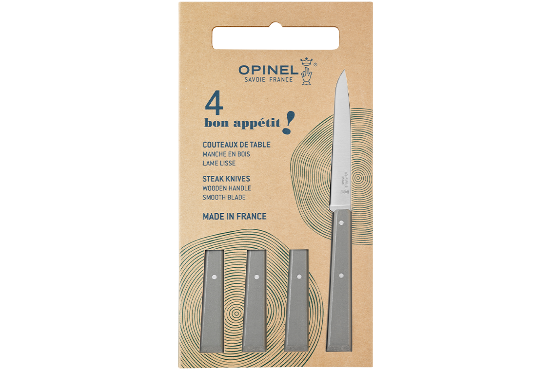 Opinel coltello da tavolo Bon Appétit, No 125, legno d'olivo | Fare
