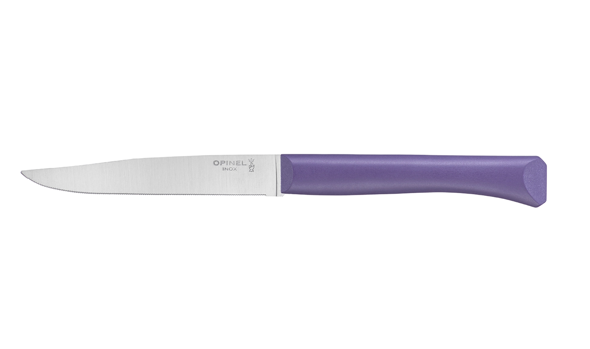 Opinel - Tischmesser Bon Appétit + Violett - Personalisierbar - Klinge mit Mikroverzahnung aus rostfreiem Stahl - Spülmaschinenfest - Made in France