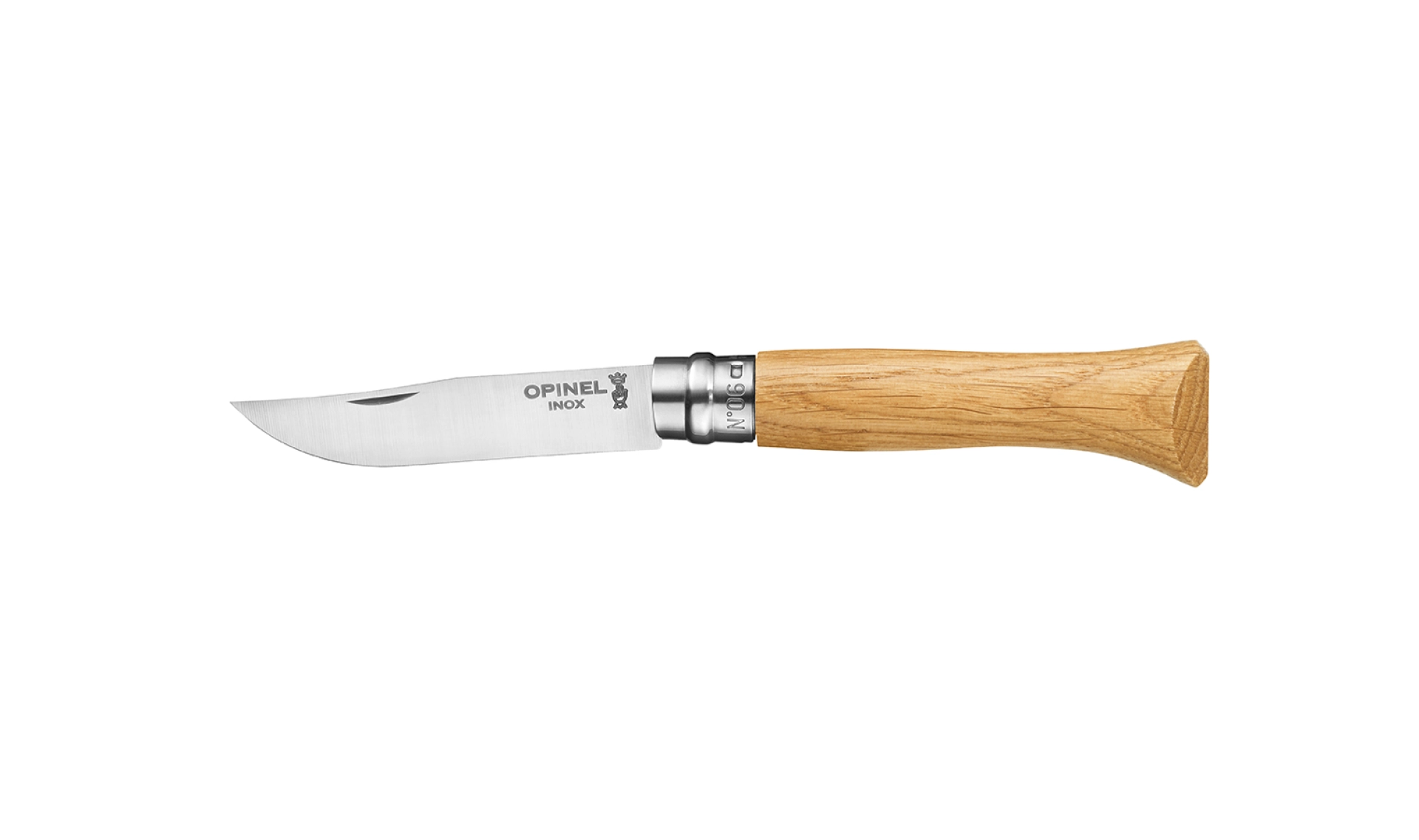 Opinel - Pocket Knife N°06 Oak - Customisable - Stainless steel blade 7 cm - Wooden handle - Made in France