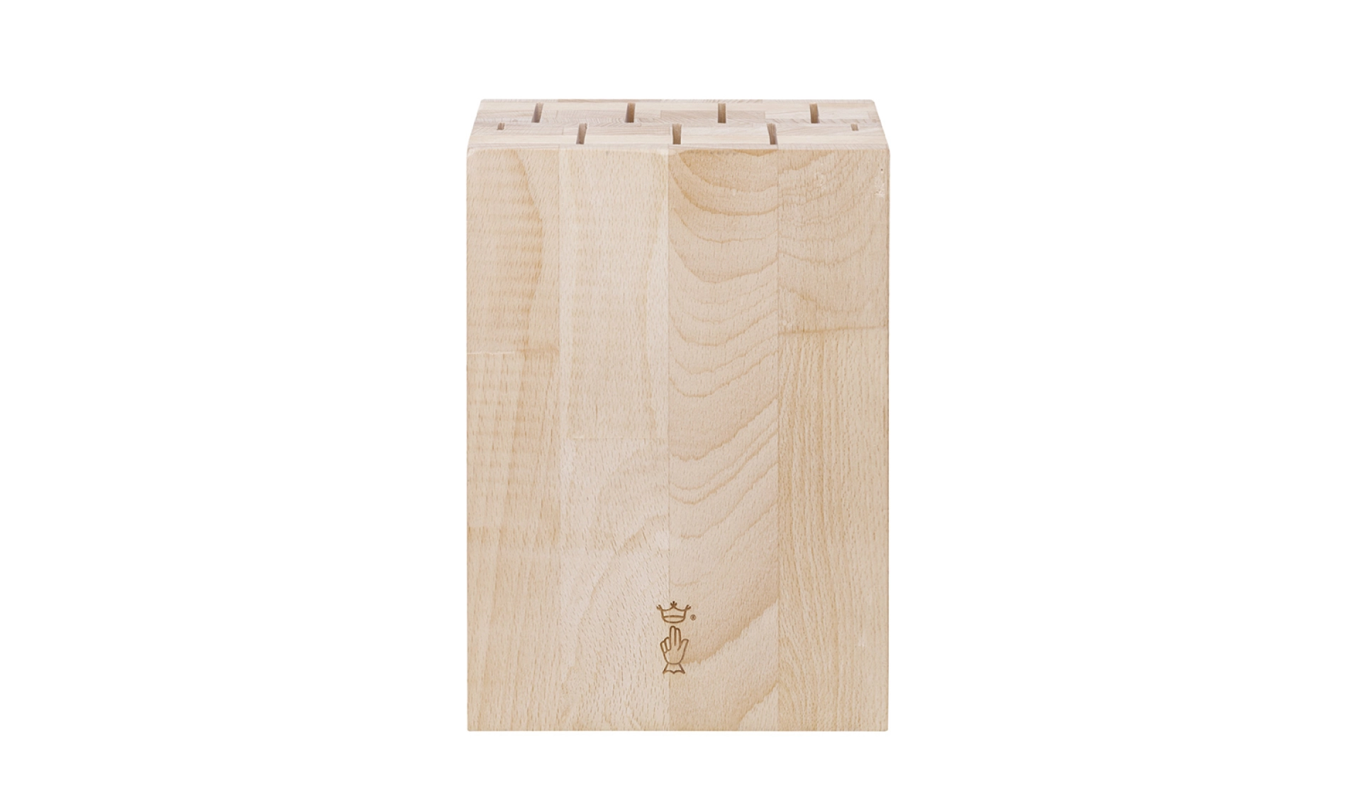 Opinel - 9 Kitchen Knife Storage Block - Beech Wood - 9 slots - 7 large blades - 2 small blades - 16.7 x 23 x 11.6 cm