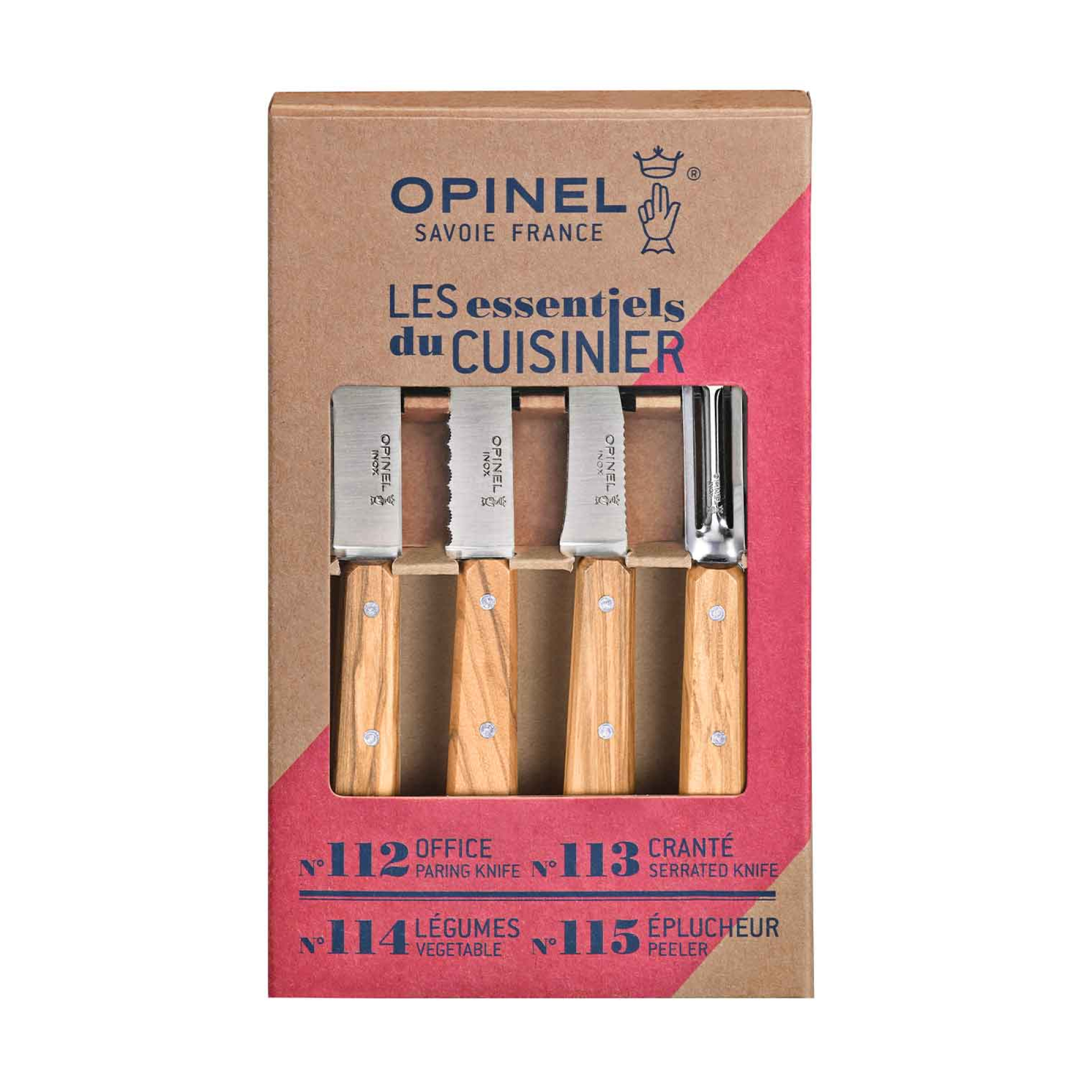 Opinel Olive 4 Essentials knives Box Set