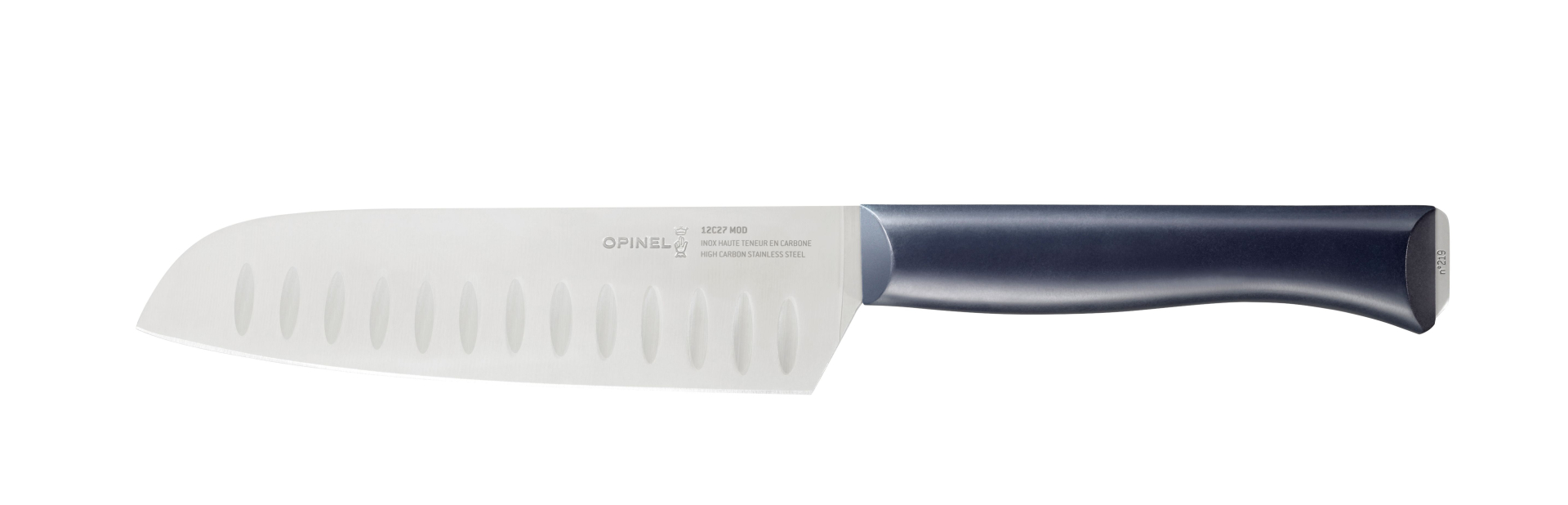 Opinel - Küchenmesser Santoku N°219 Intempora - Personalisierbar - Klinge aus rostfreiem Stahl 17 cm - Spülmaschinenfest