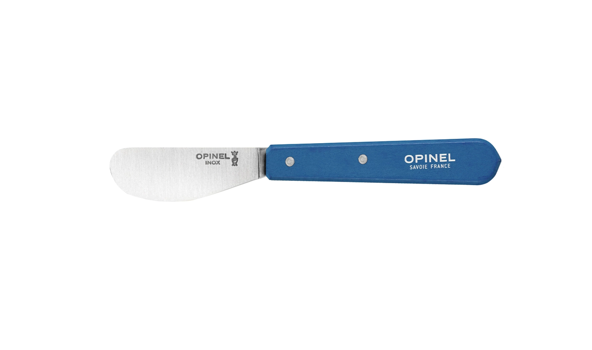 Opinel – Streichmesser N°117 Blau Paysage – Spatelklinge aus rostfreiem Stahl 6,5nbsp;cm – Holzgriff Hainbuche – Ein Must-have der Tischkultur – 