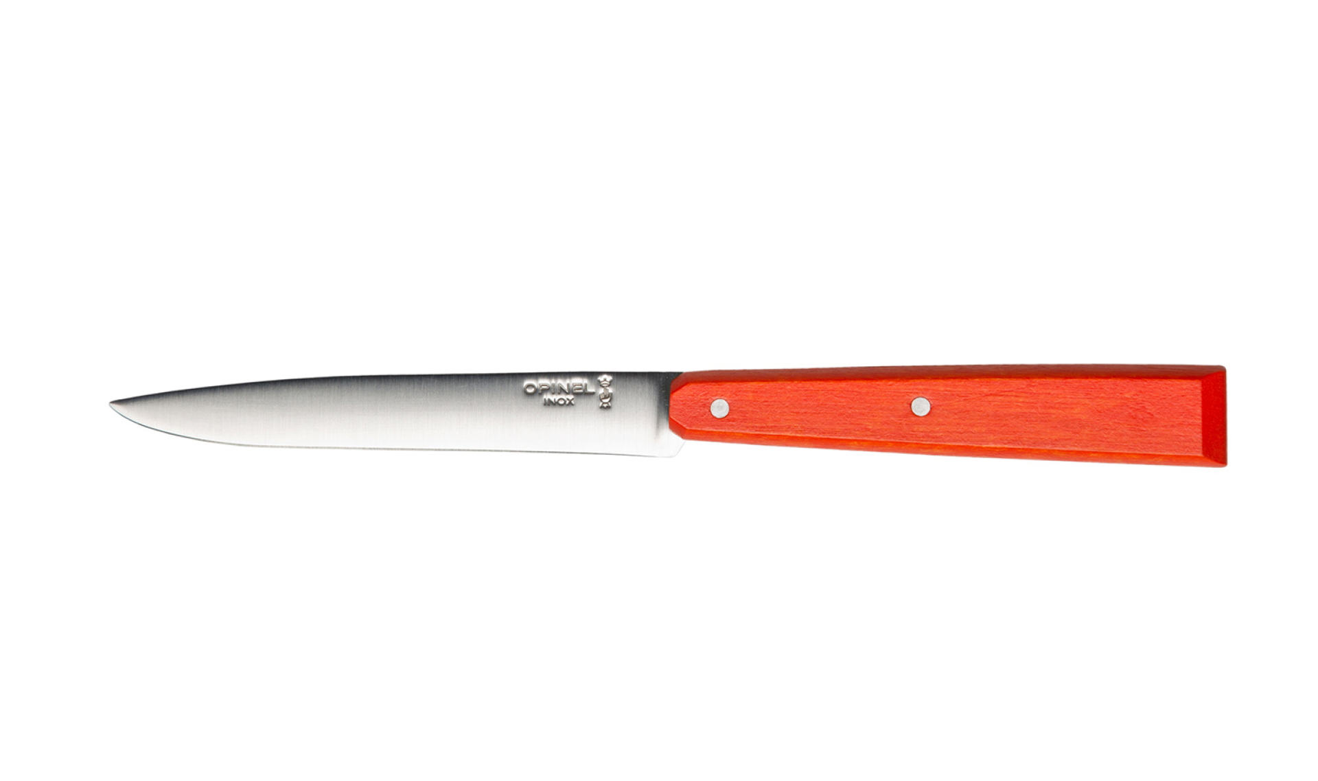 Opinel - Tischmesser N°125 Mandarin - Personalisierbar - Glatte Klinge aus rostfreiem Stahl 11 cm Steakmesser - Holzgriff - Made in France
