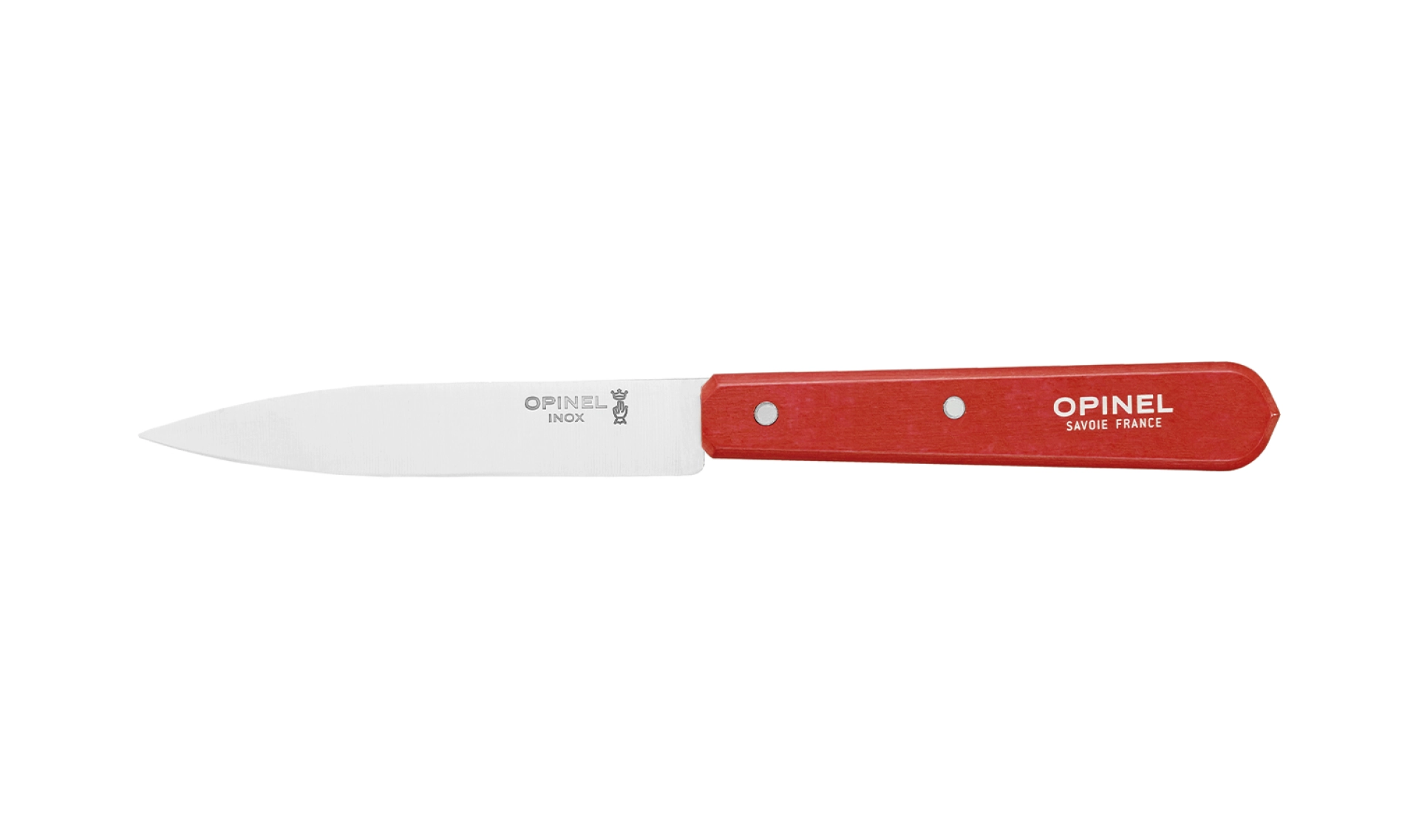 Opinel - Office Knife N°112 Paysage Sage - Smooth stainless steel blade 10 cm - Hornbeam wooden handle - Essential Cook's Table Knife - Slicing 