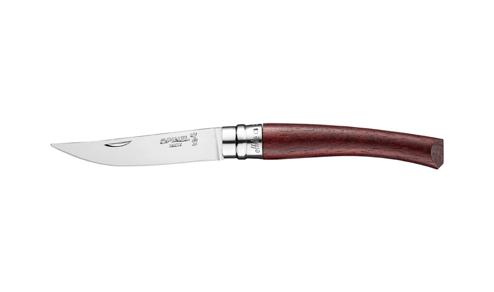 Opinel - Effiliertes Taschenmesser 8 Padouk - Personalisierbar - Poliglace-Klinge aus rostfreiem Stahl 8 cm - Holzgriff - Made in France