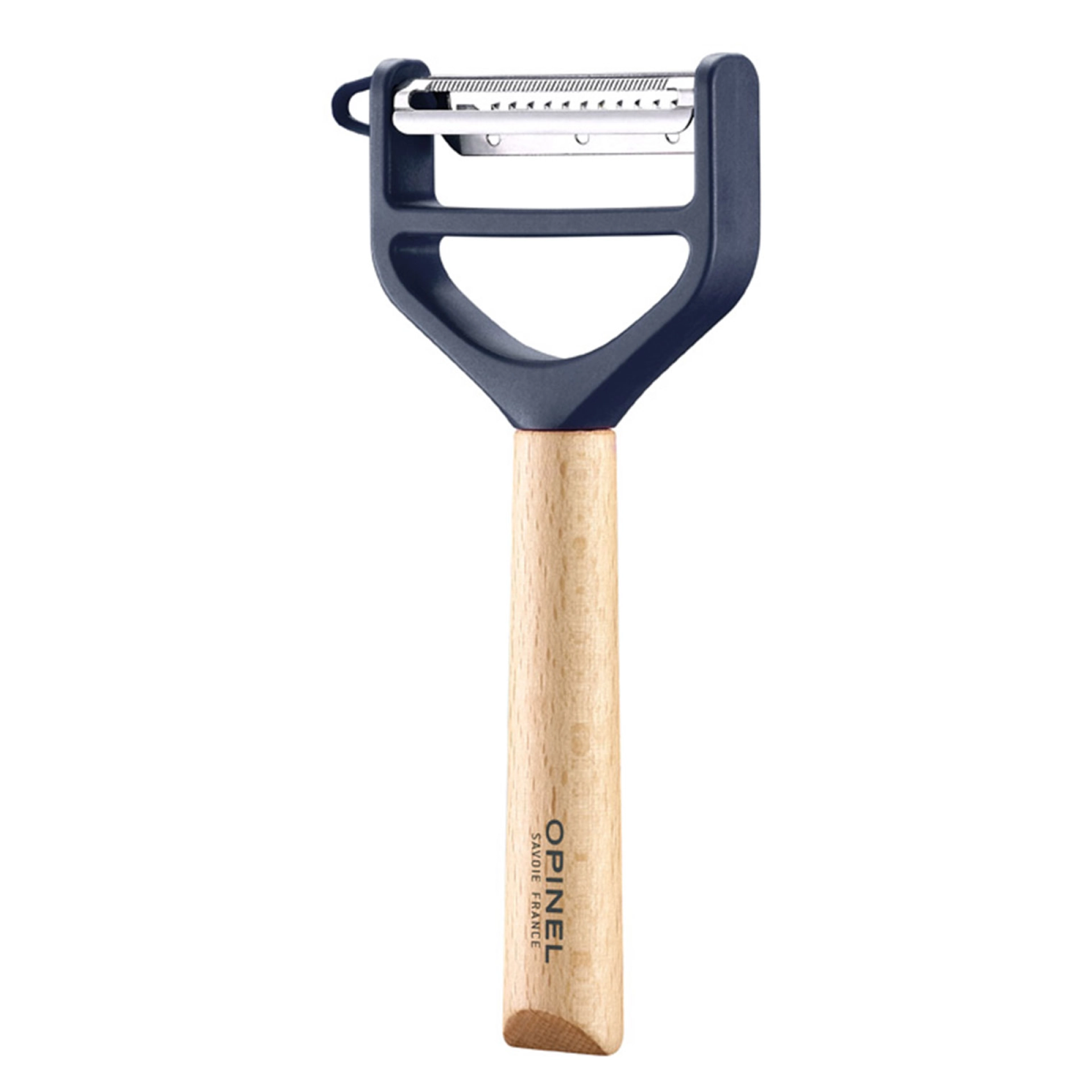T-Duo double-bladed wooden peeler in Blue