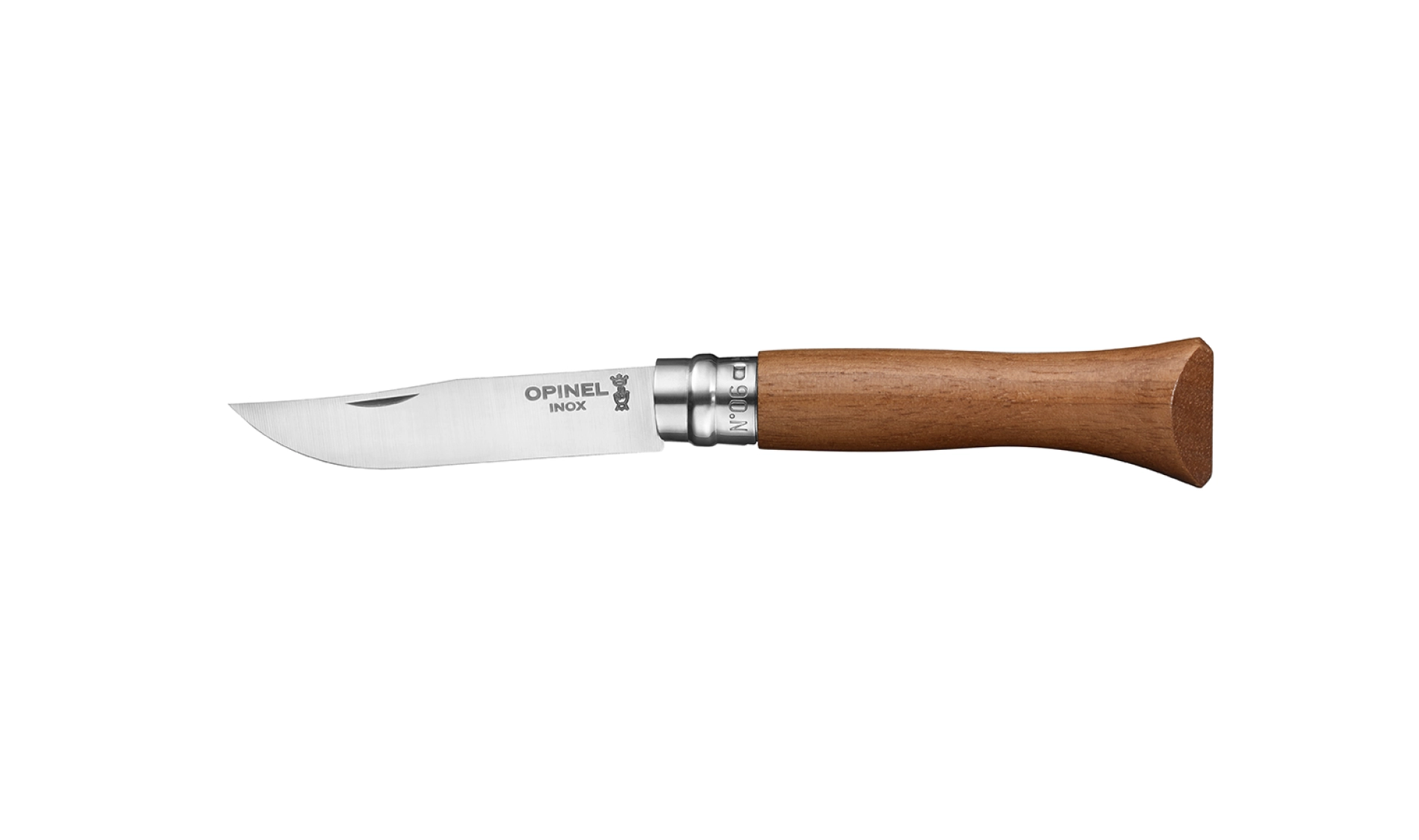 Opinel - Pocket Knife N°06 Walnut - Customisable - Stainless steel blade 7 cm - Wooden handle - Made in France