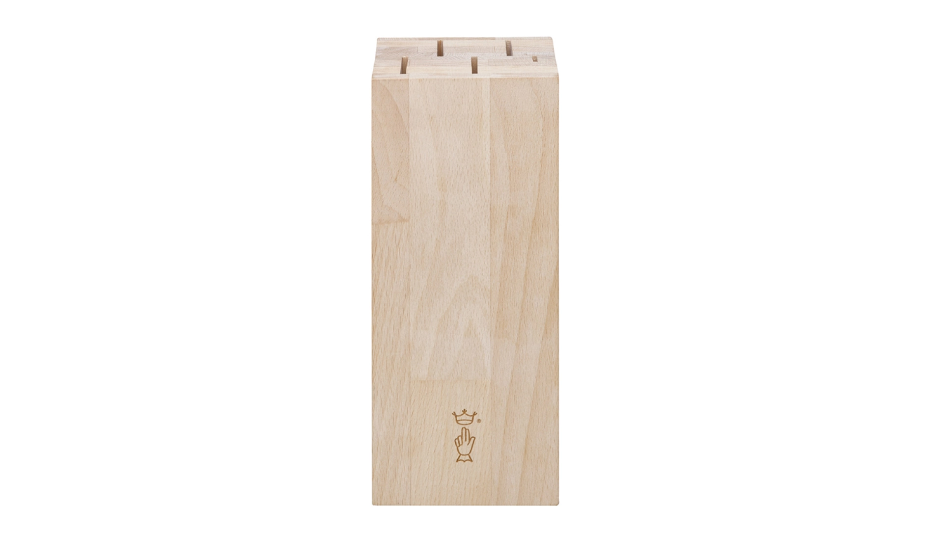 Opinel - Aufbewahrungsblock für 5 Küchenmesser - Buchenholz - 5 Schlitze - 4 große Klingen - 1 kleine Klinge - 10,1 x 23 x 11,6 cm