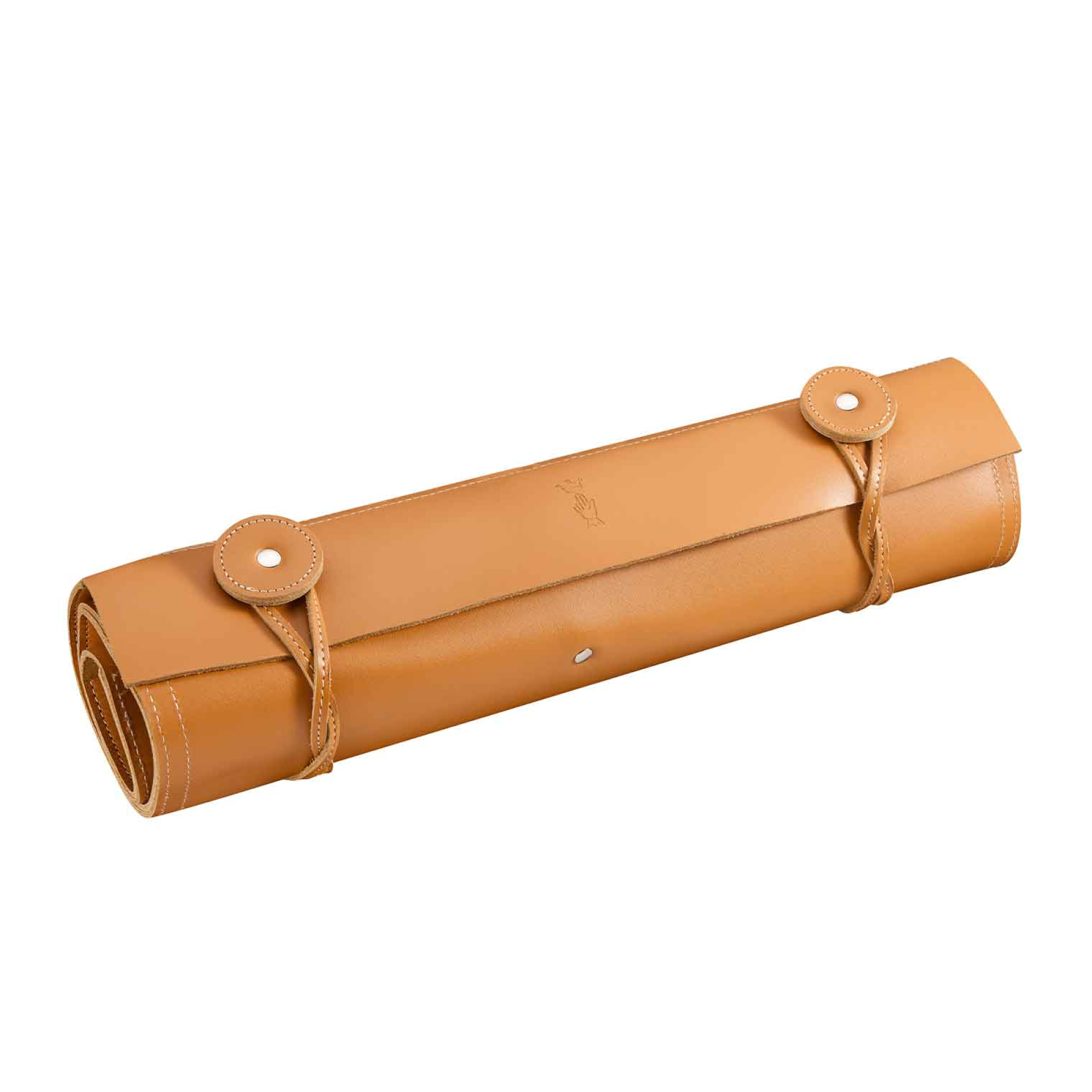 Leather mat for 8 Opinel kitchen knives