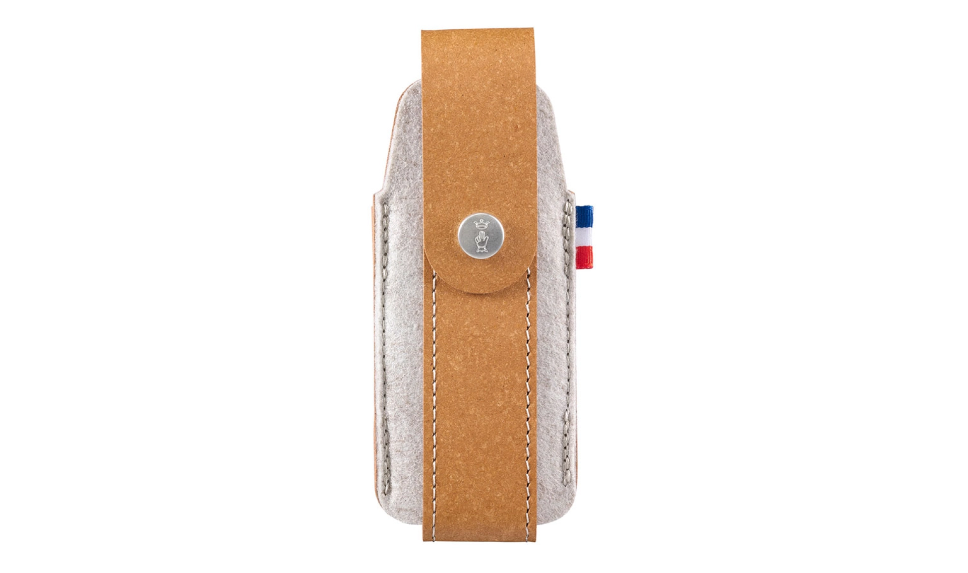 Opinel - Outdoor L Mushroom Corkscrew Knife N°09 and N°10 sheath - Regenerated leather and felt - Made in France