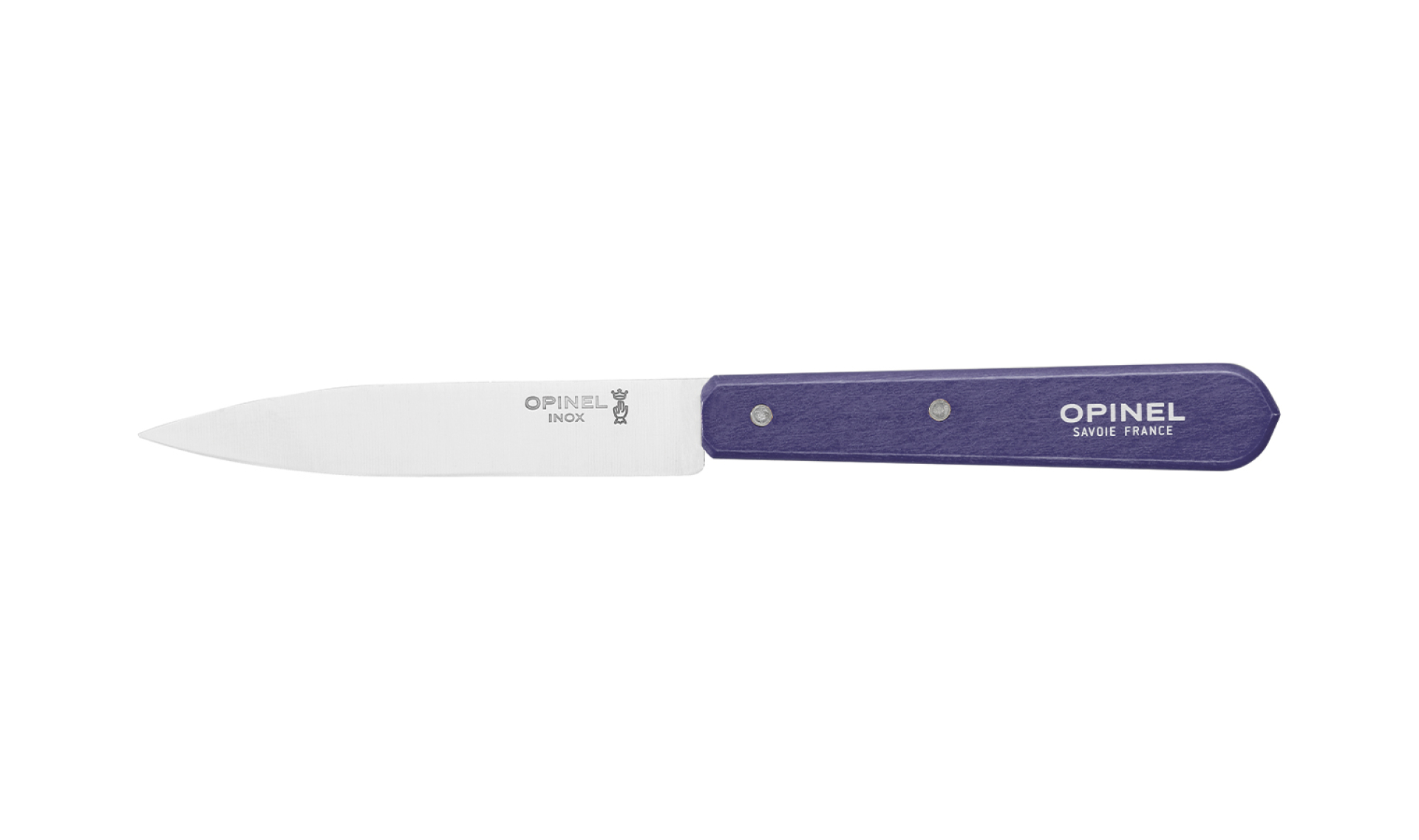Opinel - Officemesser Nr. 112 Violett Paysage - Glatte Klinge aus rostfreiem Stahl, 10 cm - Holzgriff aus Buchenholz - Must-haves Küchenmesser 