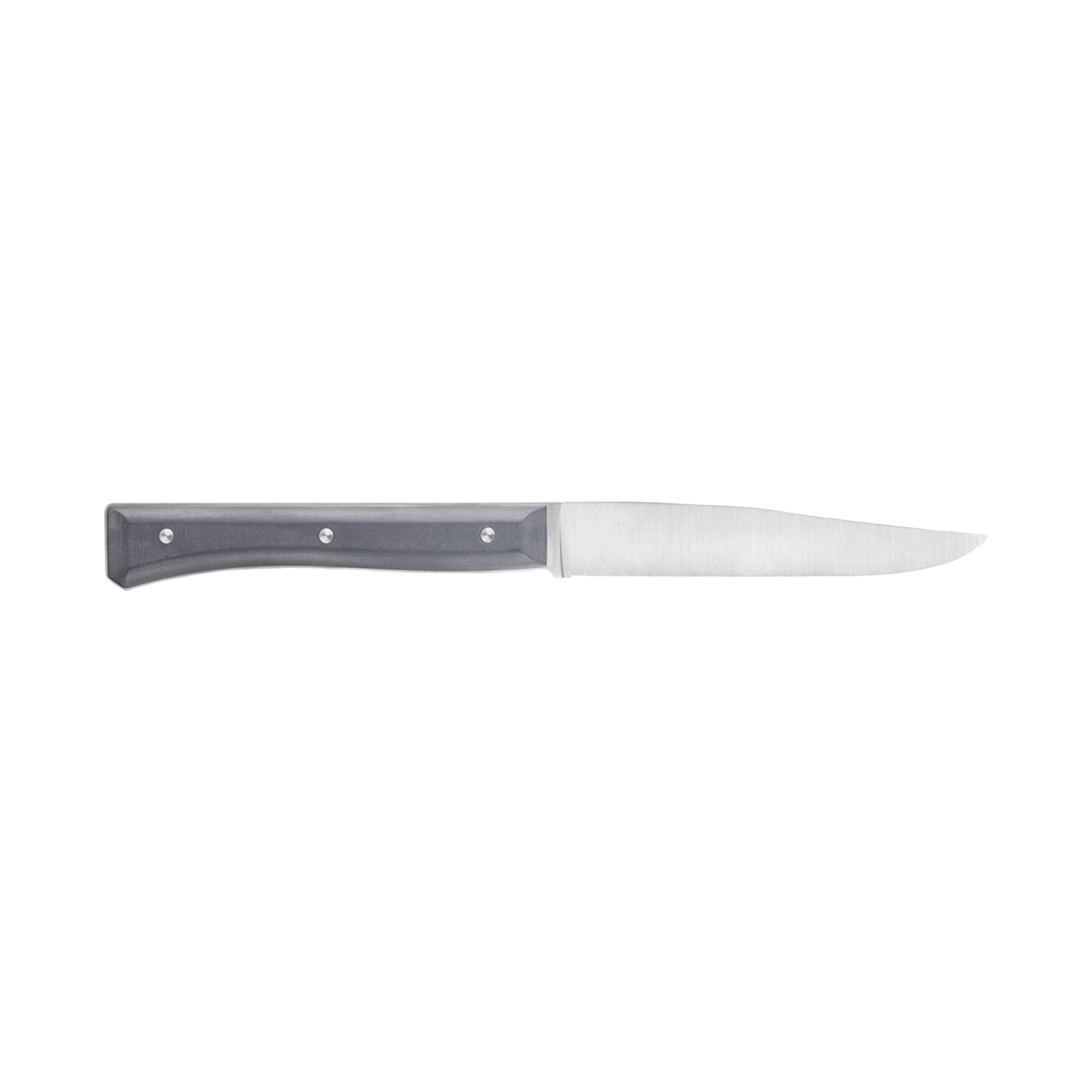 Opinel Facette Slate Tafelmesser-Set, 4-teilig – Aus Rostfreiem MA5 Stahl, 11 Cm Klingenlänge