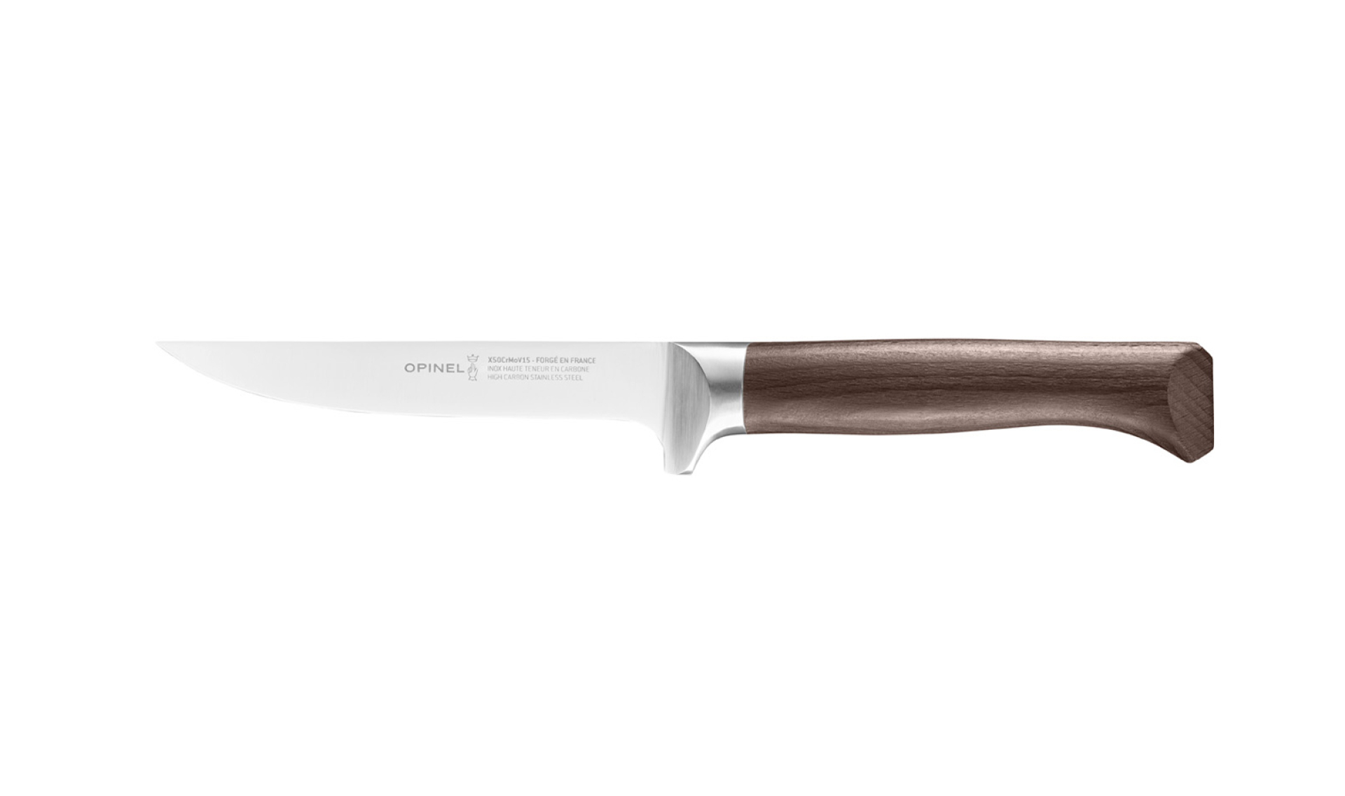 Opinel - Küchenmesser Fleisch und Geflügel Les Forgés 1890 - Personalisierbar - Klinge aus rostfreiem Stahl 13 cm - Holzgriff - Made in France