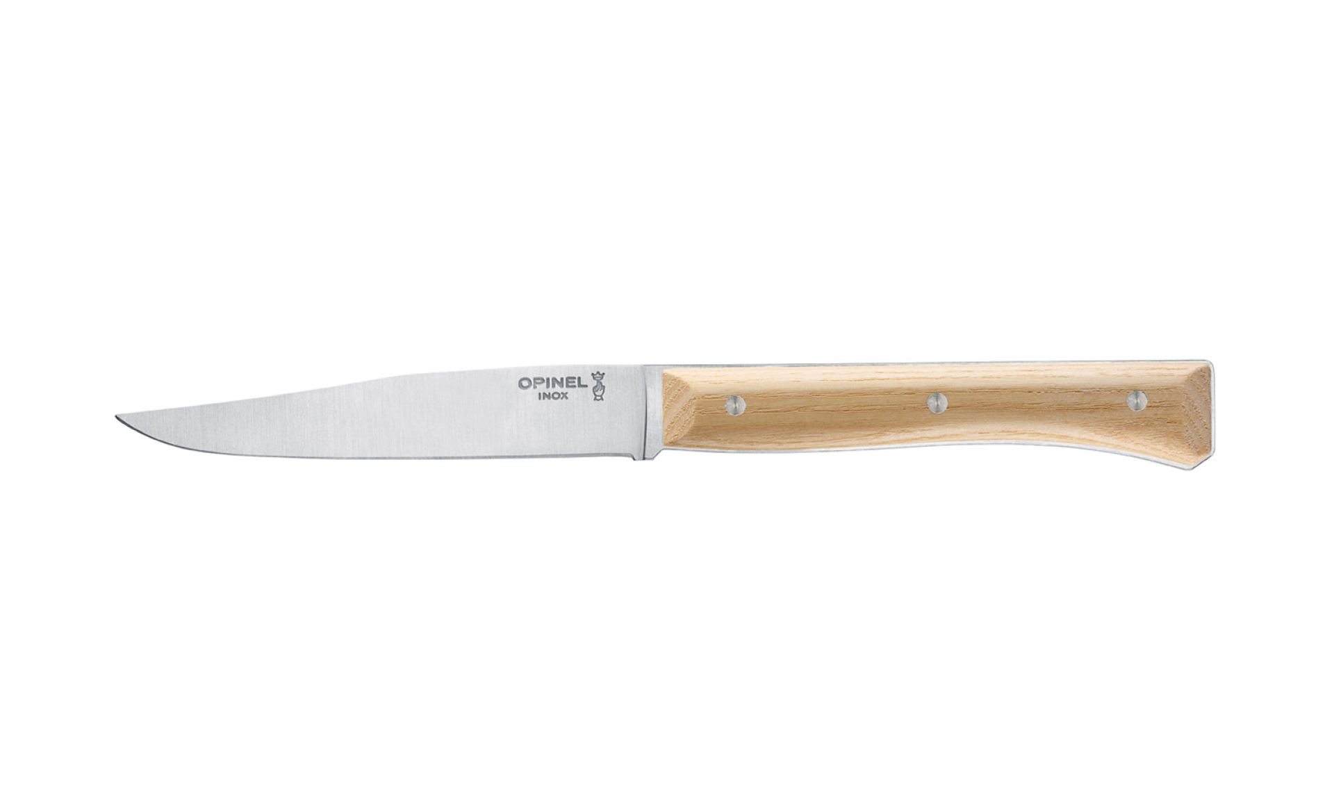 Opinel set of 4 Facette Ash table knives with ash handle Full tang blade