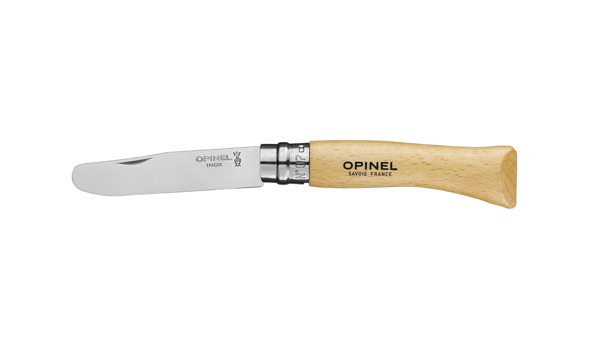 Opinel - Children's Pocket Knife My First Opinel Natural - Customisable - Stainless steel blade 8 cm round tip - Wooden handle - Made in France