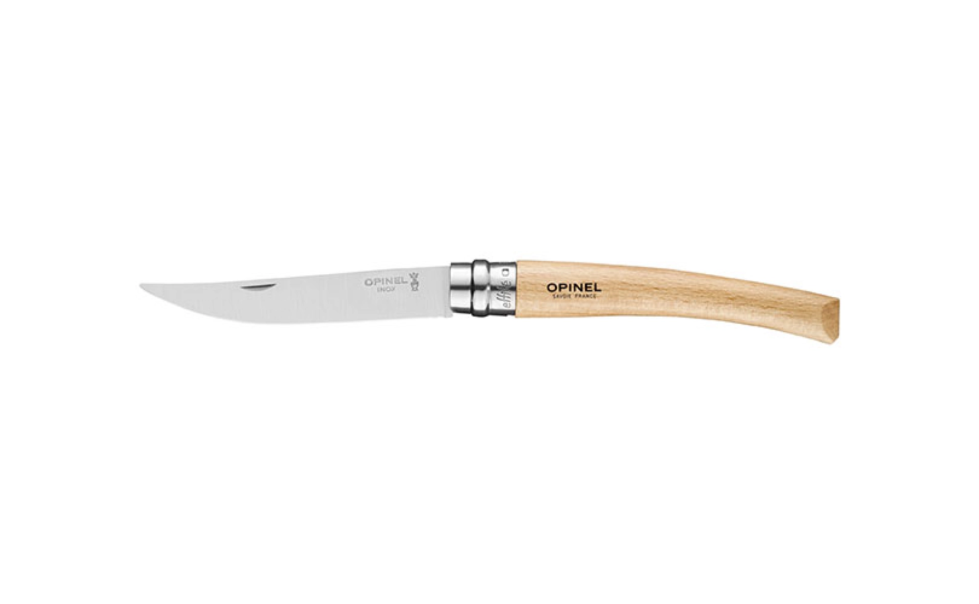 Opinel - Pocket Knife Effilé 10 Beechwood - Customisable - Stainless steel blade 10 cm - Wooden handle - Made in France