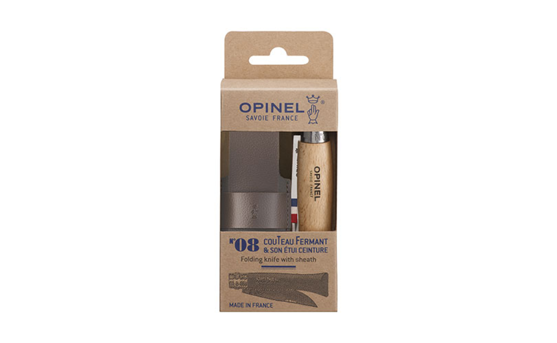 N°08 Stainless Steel + Sheath | Opinel.com