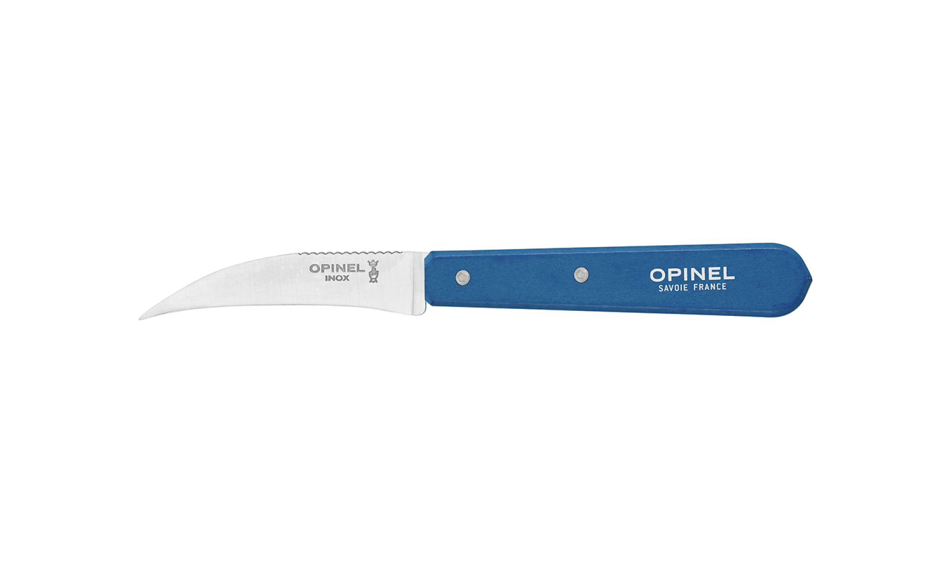 Opinel - Vegetable Knife N°114 Blue Paysage - 7 cm bird's beak stainless steel blade - Hornbeam Wood Handle - Essentiel du Cuisinier