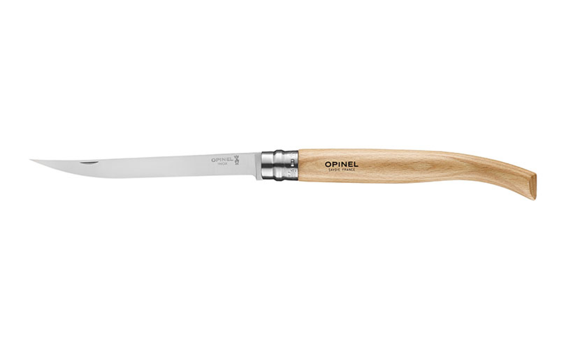 Opinel - Pocket Knife Effilé 15 Beechwood - Customisable - Stainless steel blade 15 cm - Wooden handle - Made in France
