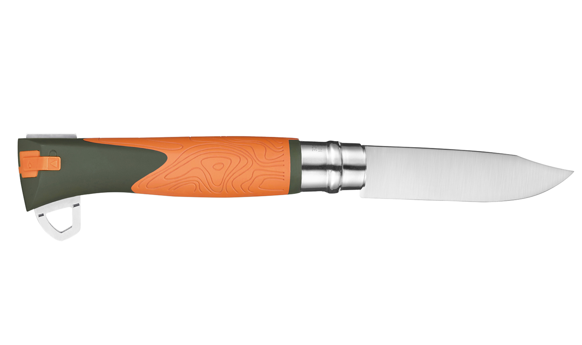 Opinel - No. 12 Explore Nature Bushcraft - Multipurpose Orange - Knife