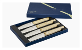Coffret de 4 couteaux de table Facette Frêne
