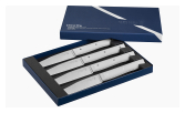 Set of 4 Facette White table knives