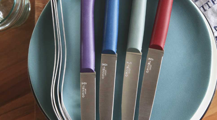 Estuche de 4 cuchillos de mesa Bon Appetit + Glam (Colores combinados)