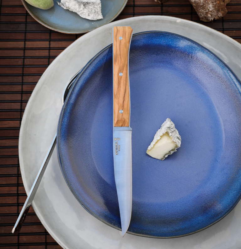 Coffret de 4 couteaux de table Facette Olivier