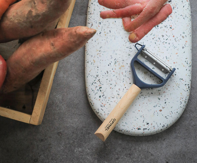 Schilmesje T-Duo van hout Blauw