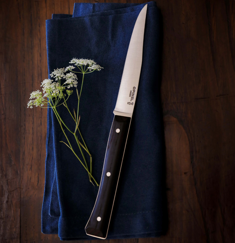 Coffret de 4 couteaux de table Facette Frêne sombre