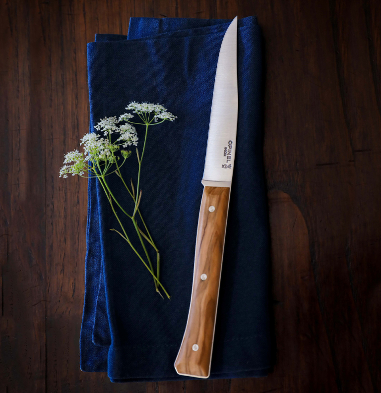 Coffret de 4 couteaux de table Facette Olivier