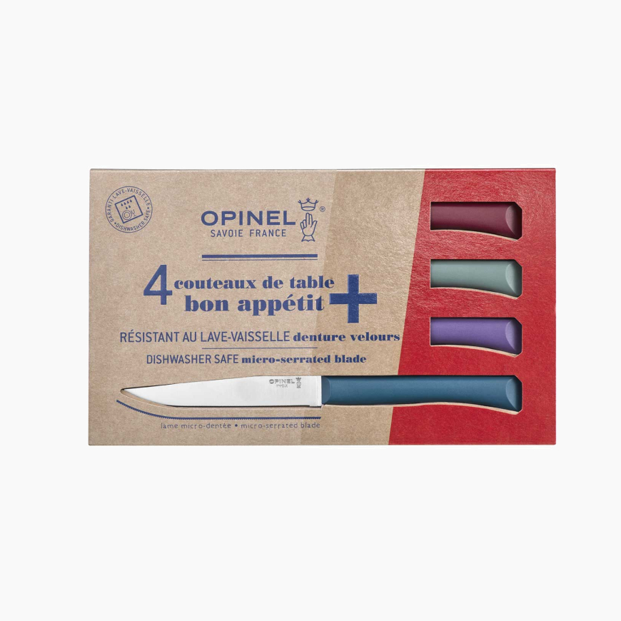 Estuche de 4 cuchillos de mesa Bon Appetit + Glam (Colores combinados)