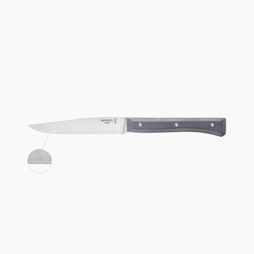 Coffret de 4 couteaux de table Facette Ardoise Microdenté