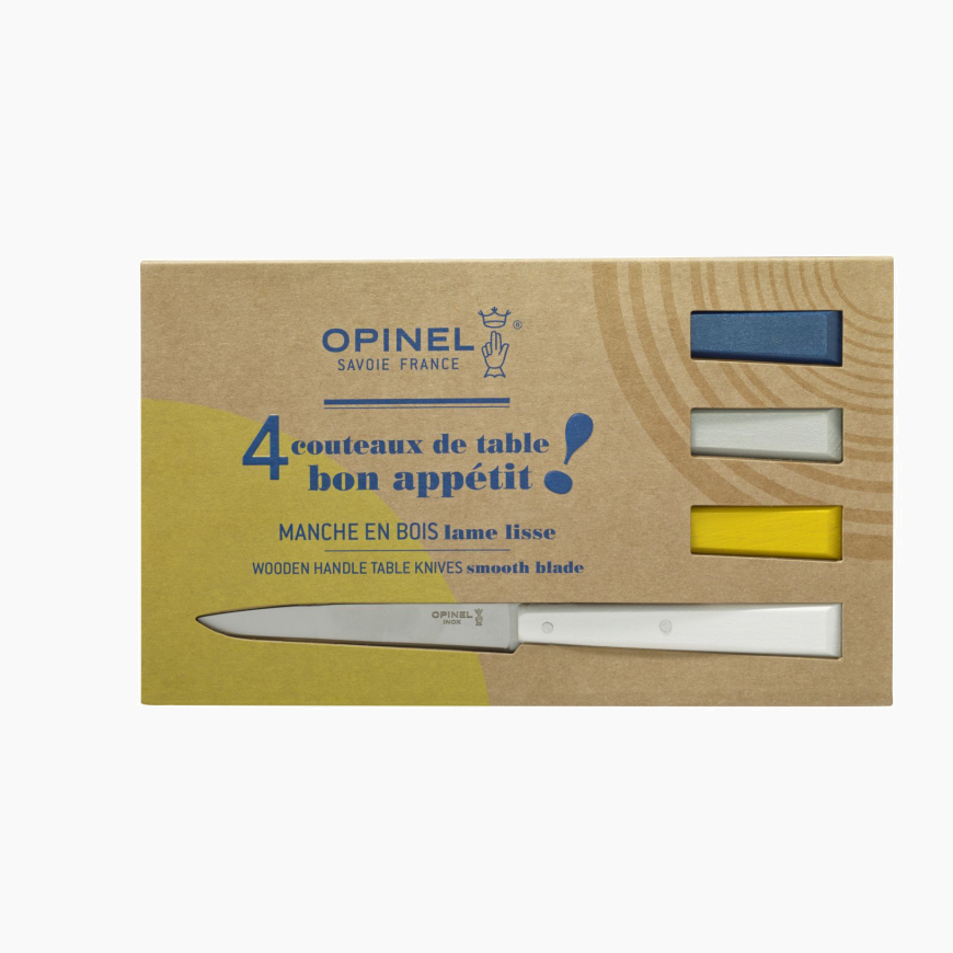 Estuche de 4 cuchillos de mesa Nº125 Bon Appétit + Celeste