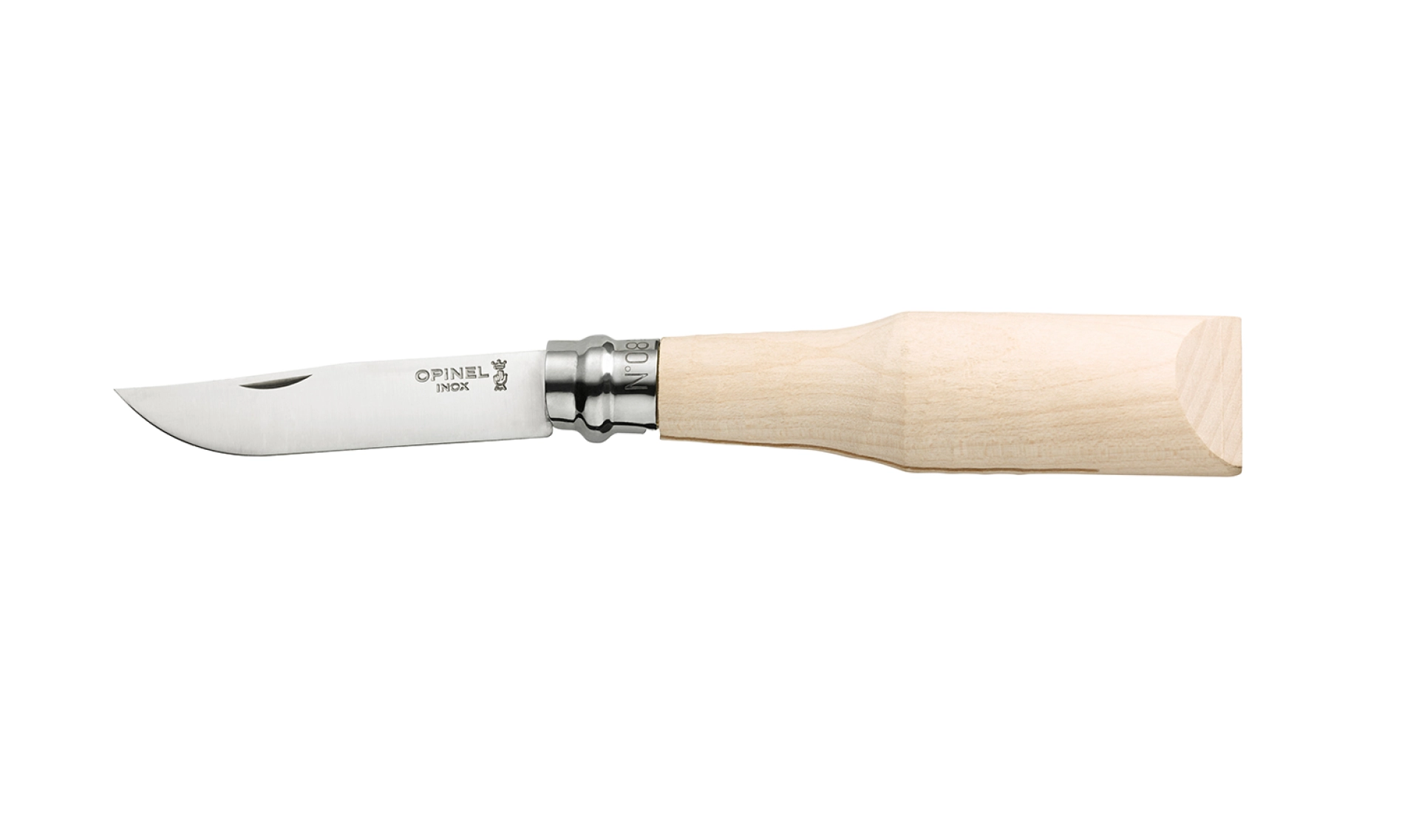 Opinel - Ebauche-Messer Nr. 08 Ahorn Inox - Entwurf einer Holzskulptur - Skulpturengriff - 8,5 cm Klinge aus rostfreiem Stahl - In Frankreich