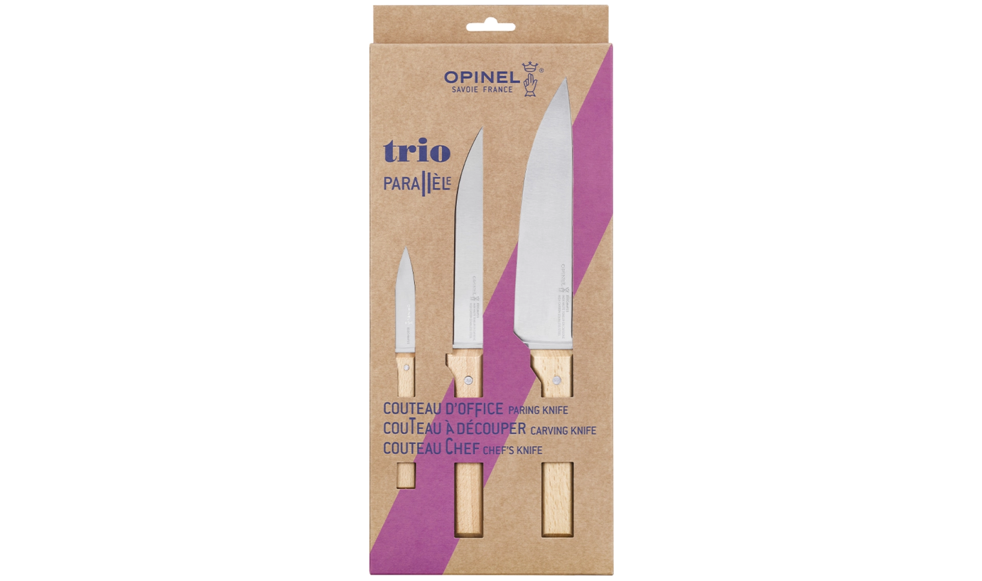 Opinel Knives Trio Box 3 Parallèle Knives