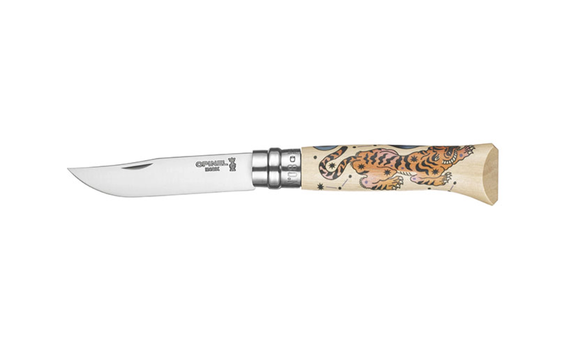 Opinel - No. 08 Cosmos Dalkhafine Pocket Knife - Customisable - 8.5 cm stainless steel blade - Charm handle - Limited edition