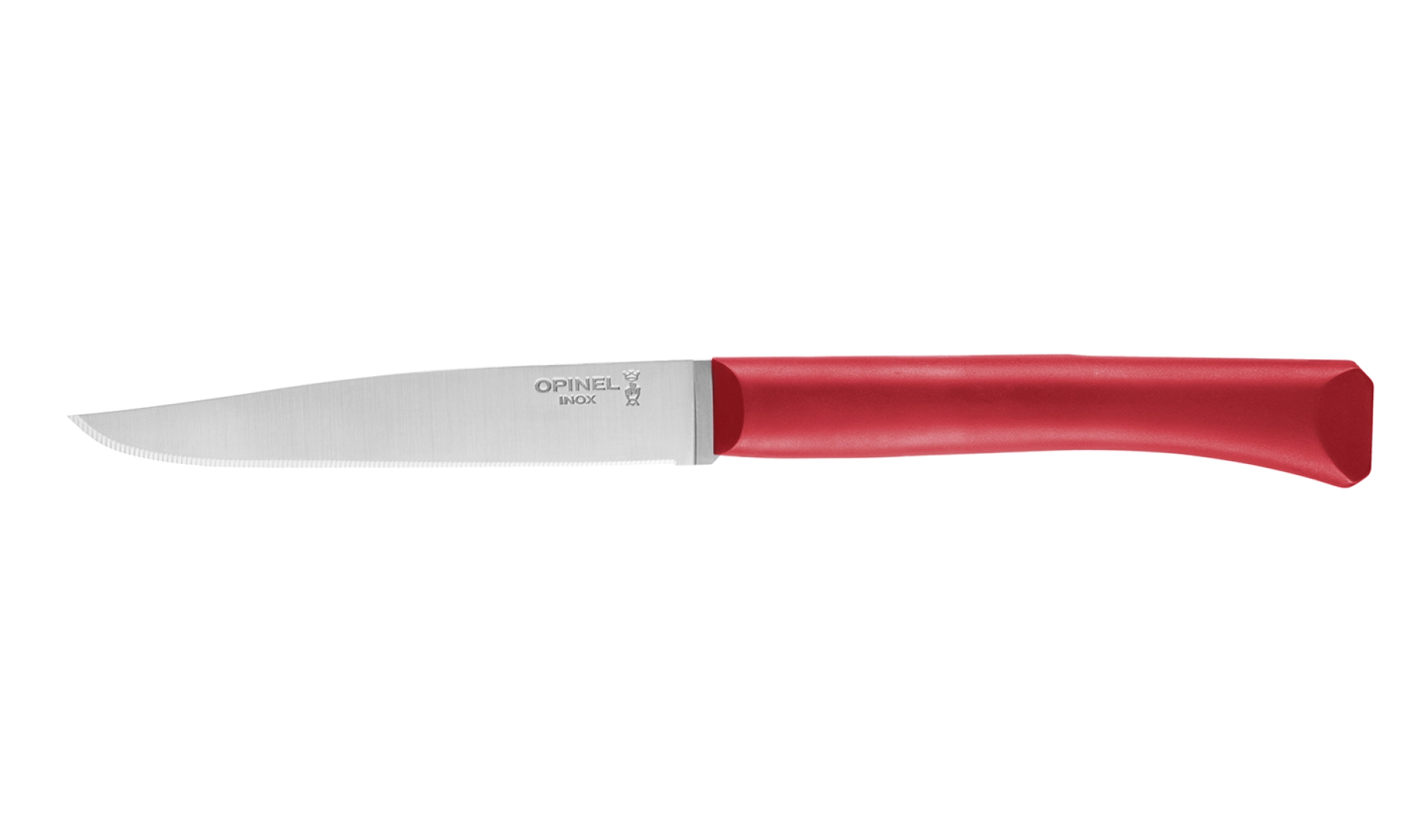 Opinel - Tischmesser Bon Appétit + Rot - Personalisierbar - Klinge mit Mikroverzahnung aus rostfreiem Stahl - Spülmaschinenfest - Made in France