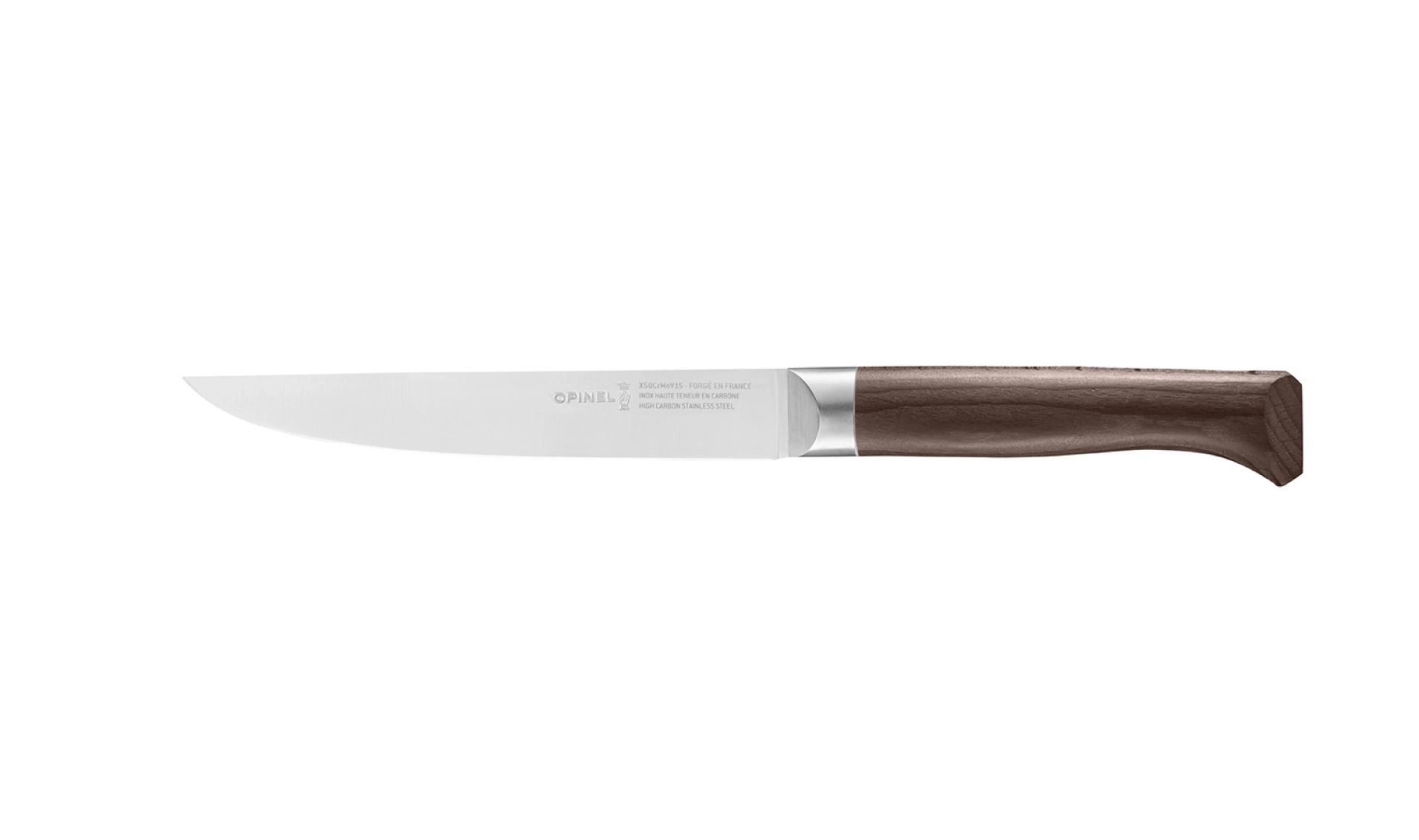 Opinel - Küchenmesser zum Schneiden Les Forgés 1890 - Personalisierbar - Klinge aus rostfreiem Stahl 16 cm - Holzgriff - Made in France