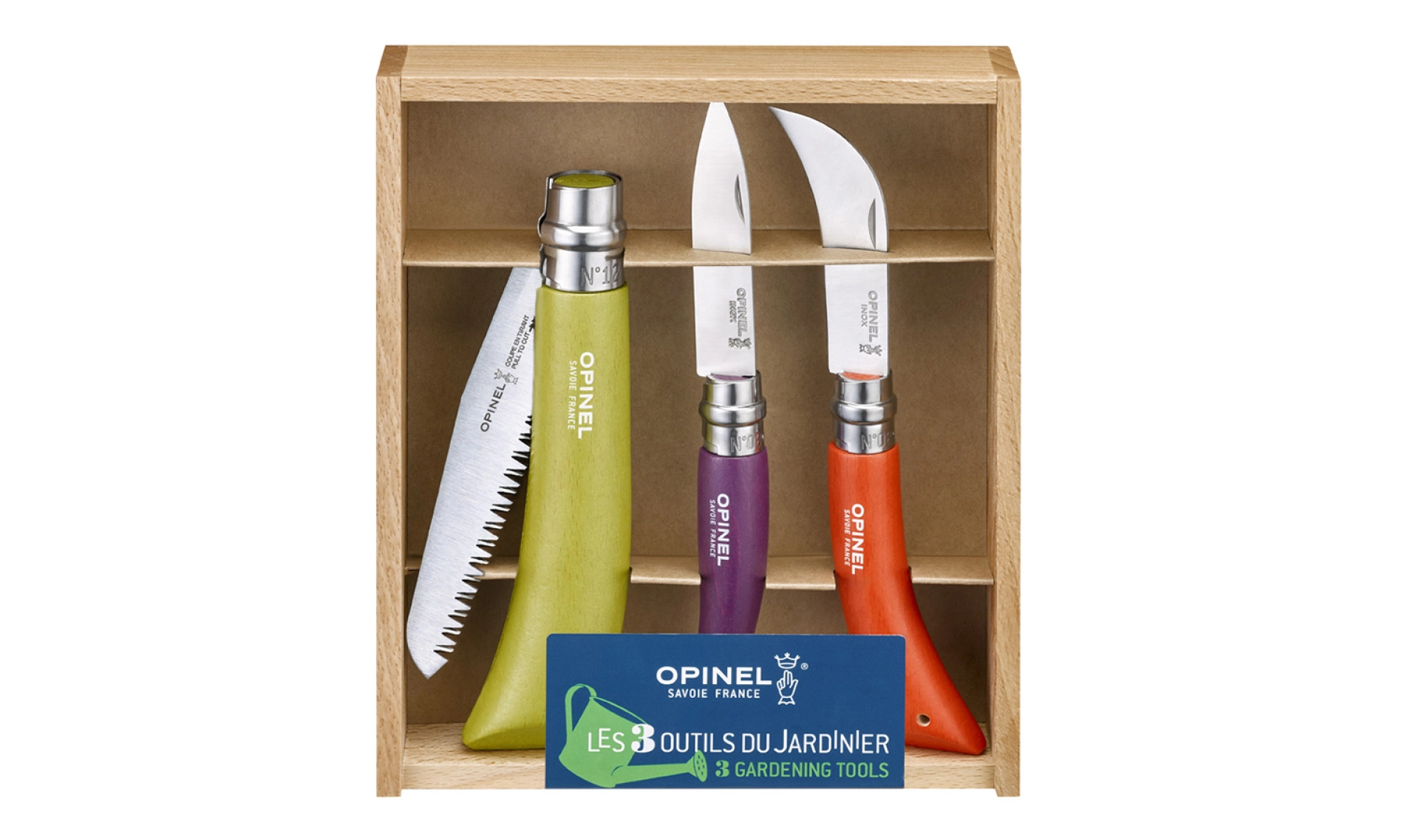 Opinel Knives Coloured Gardener Box Set