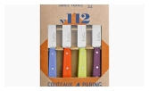 Box mit 4 Messern N°112 säuerliche Farben