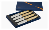 Coffret de 4 couteaux de table Facette Olivier